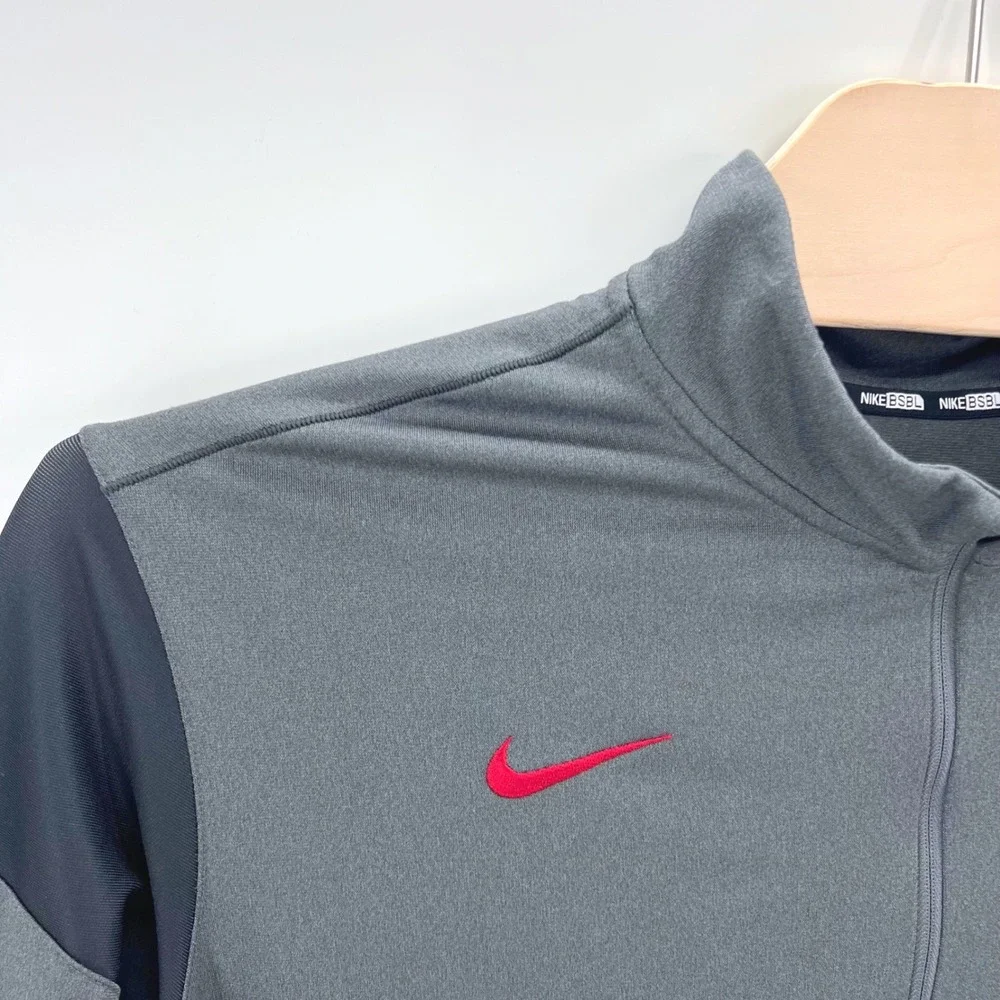 Nike Cincinnati Reds 1/4 Zip Mens XXL Grey MLB Baseball Pullover Training Top